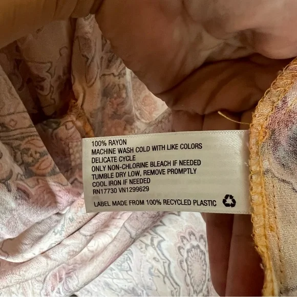 Knox Rose women’s multicolored bohemian open front paisley cardigan SZ M - Picture 5 of 7